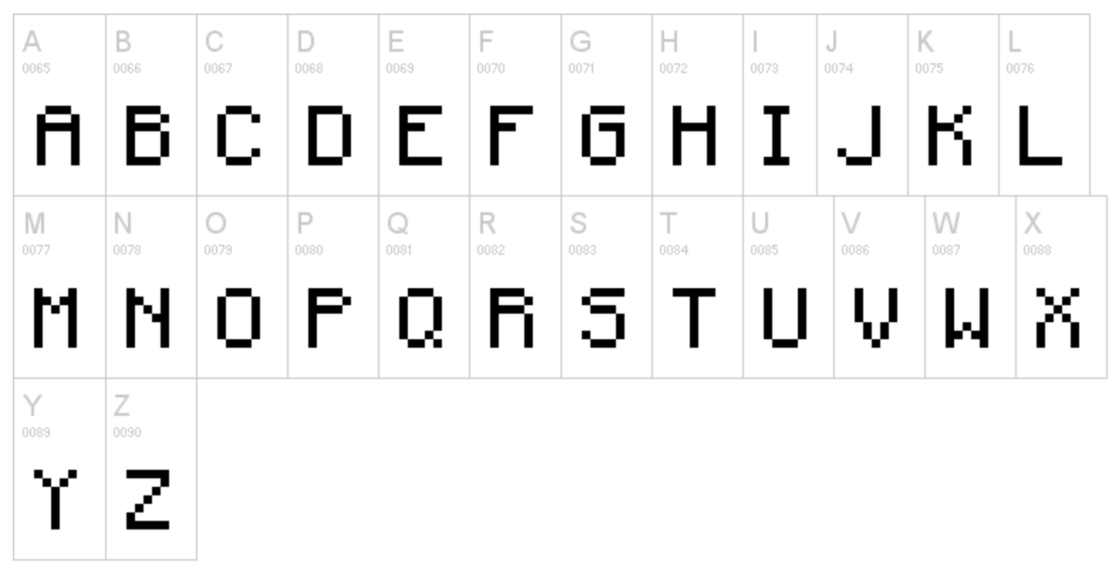 Police d’écriture Minecraft