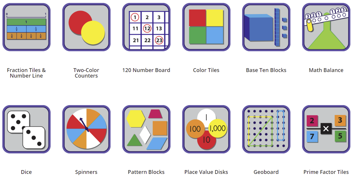 Manipulations virtuelles mathématiques en ligne